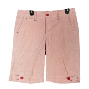 Z Cavaricci Shorts Womens 10 Bermuda Seersucker Retro‎ Preppy Y2K Summer Classic